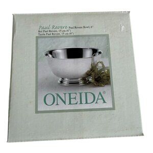 Vintage Oneida Silverplate Footed Paul Revere Bowl 6” NIB Never Opened